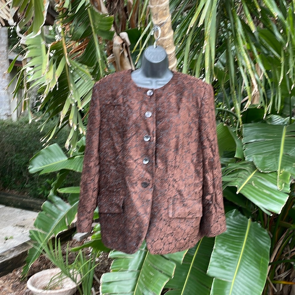 Velvet brocade jacquard jacket